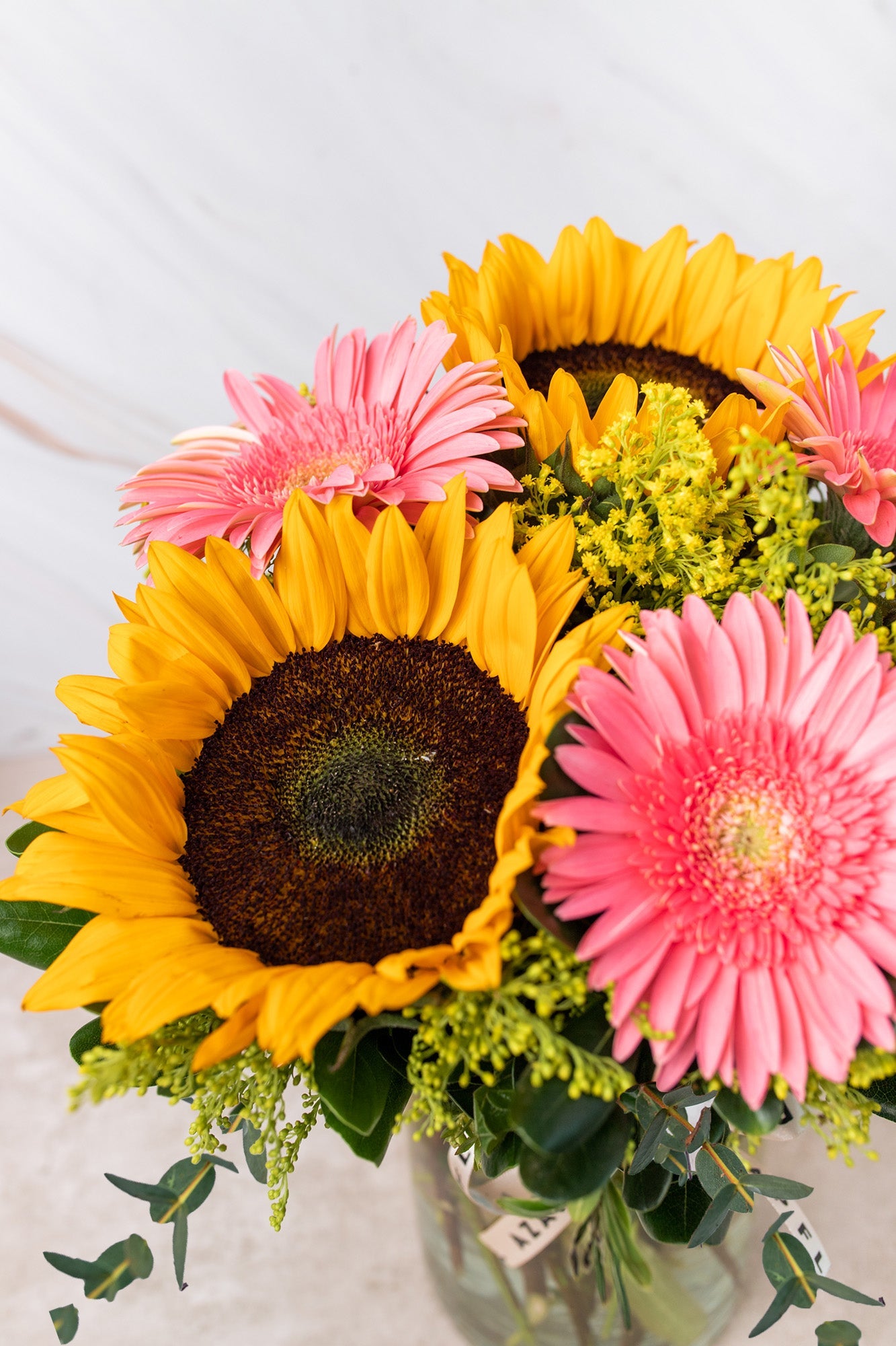 Por Siempre - Girasoles y Gerbera Rosa Cun