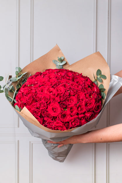 Ramo Buchón / 100 Rosas Rojas TORREÓN