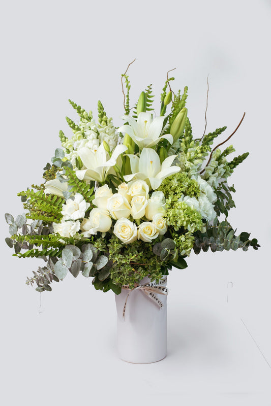 A Tu Memoria - Rosa Blanca y Lilium Blanco VILLA