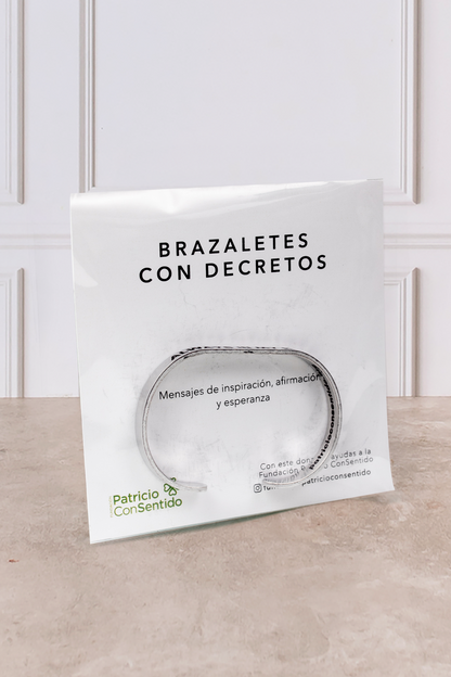 Brazalete con Decretos + Luz Eterna - Lilium y Clavel Blanco