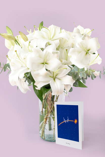 Tarjeta + Casa Blanca - Lilium Blanca