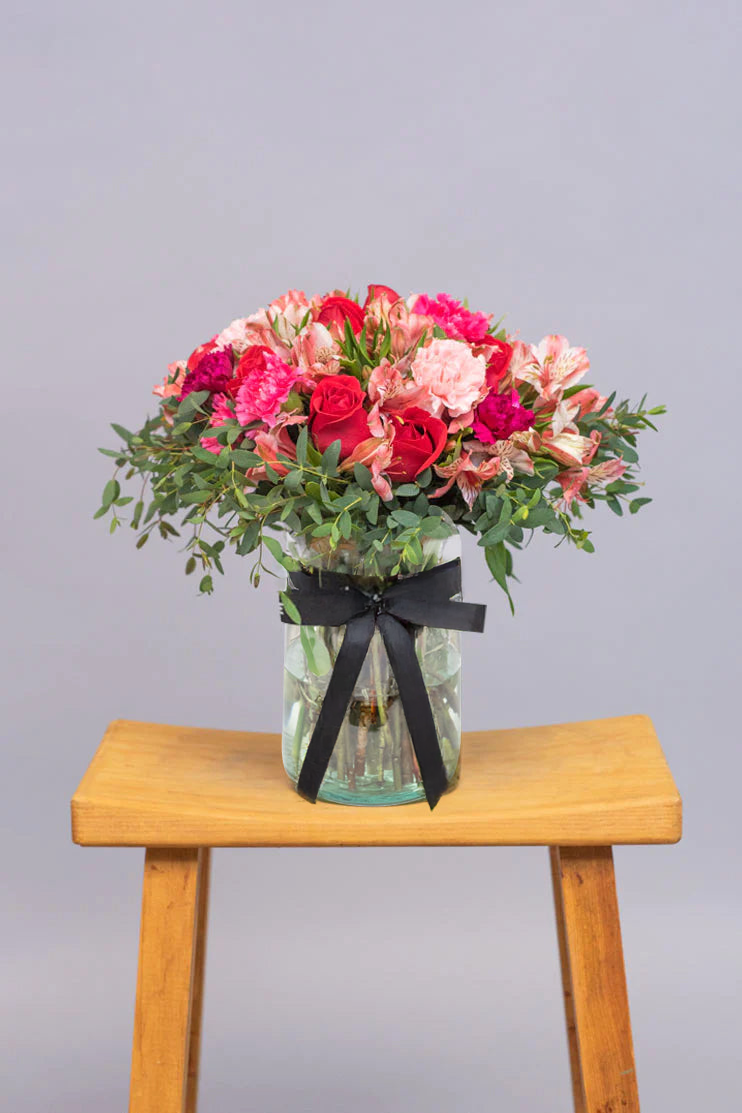 Enamorados - Rosa Roja y Astromelia Rosa XAL
