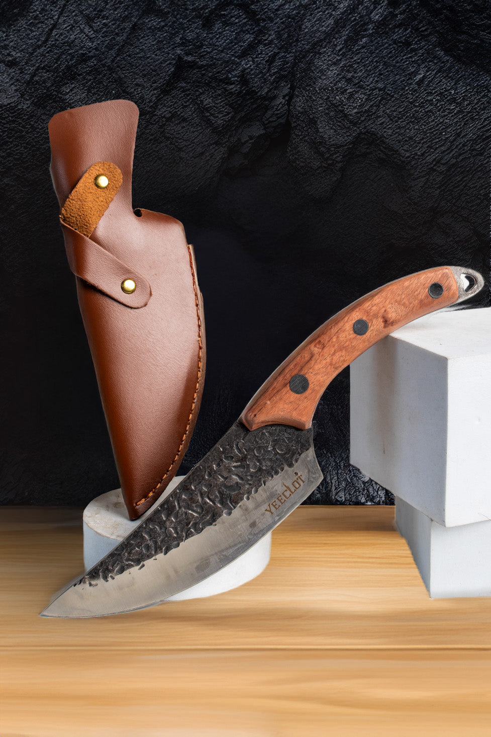 Kit Garras Afiladas - Cuchillo, Tabla Personalizada y Sazonador