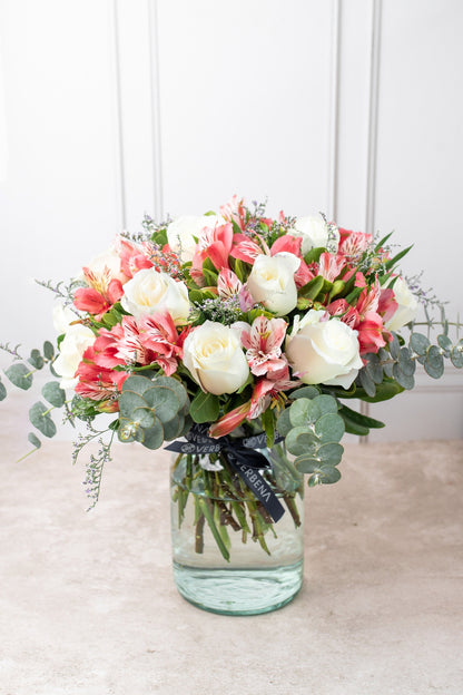Himalaya - Rosa Blanca y Astromelia Rosa XAL