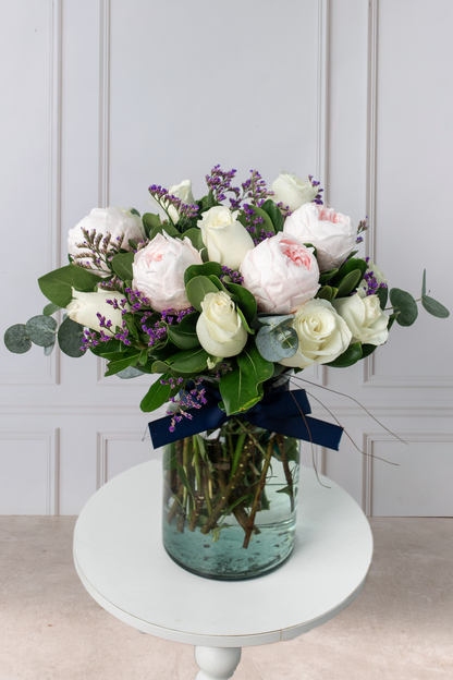 Santorini - Pink Peony and White Rose