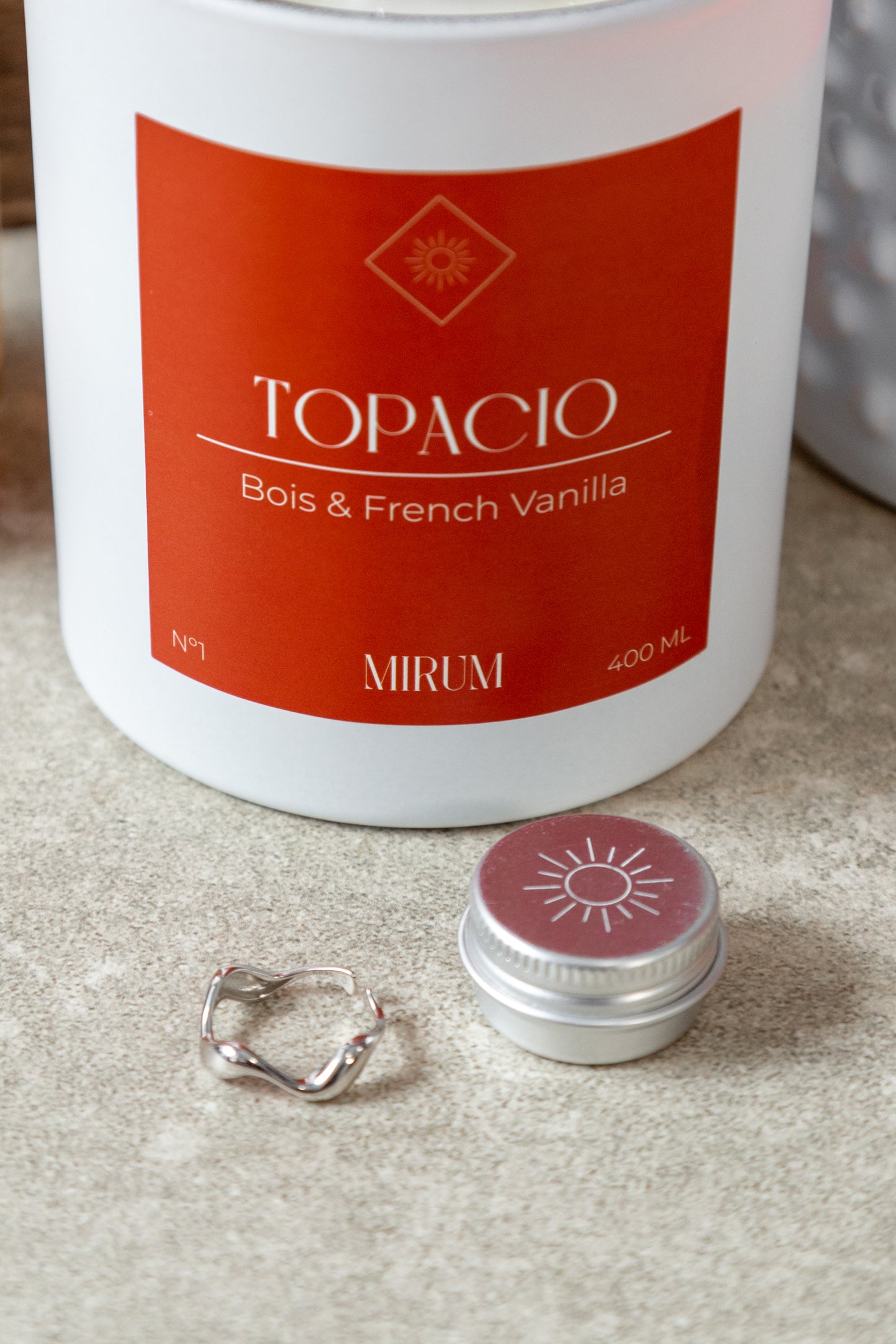 Kit Vela Mirum Topacio - Vino Rosado + Suculenta