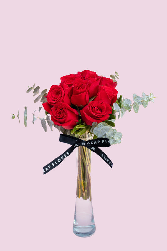 12 Rosas Rojas - Flores PTO. ESCOND.