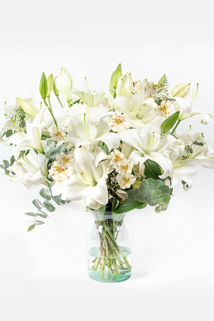 Algodón // Lilium Blanca y Astromelia Blanca PYC