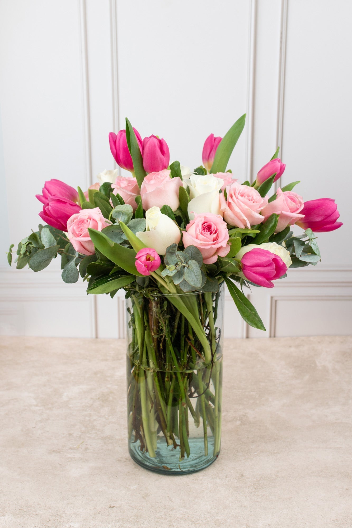Rosa Holandesa - Tulipán, Rosa Blanca y Rosa Clarita